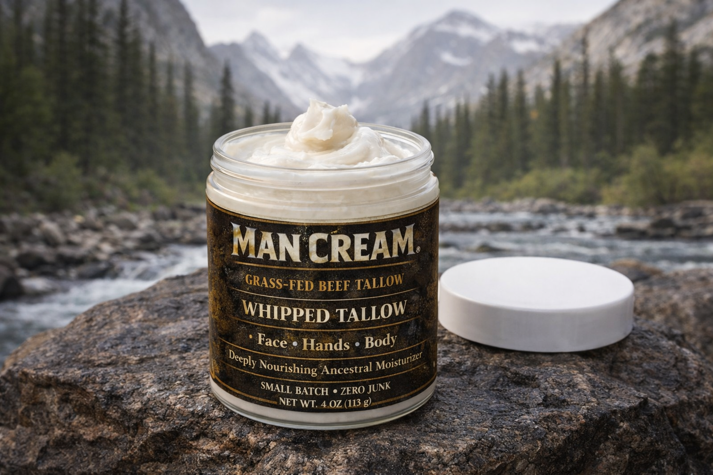 Man Cream — Grass-Fed Beef Tallow Whipped Moisturizer