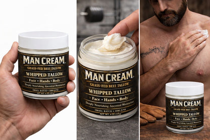 Man Cream — Grass-Fed Beef Tallow Whipped Moisturizer